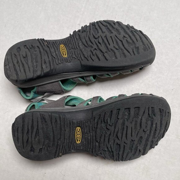 Keen Whisper Fisherman Sandals Womens 6.5 Grey Teal Strappy Vacation Casual - Picture 6 of 7